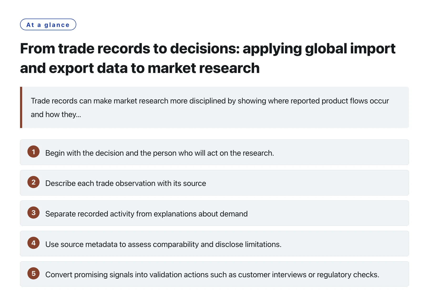 From trade records to decisions: applying global import and export data to market research——全文要点速览