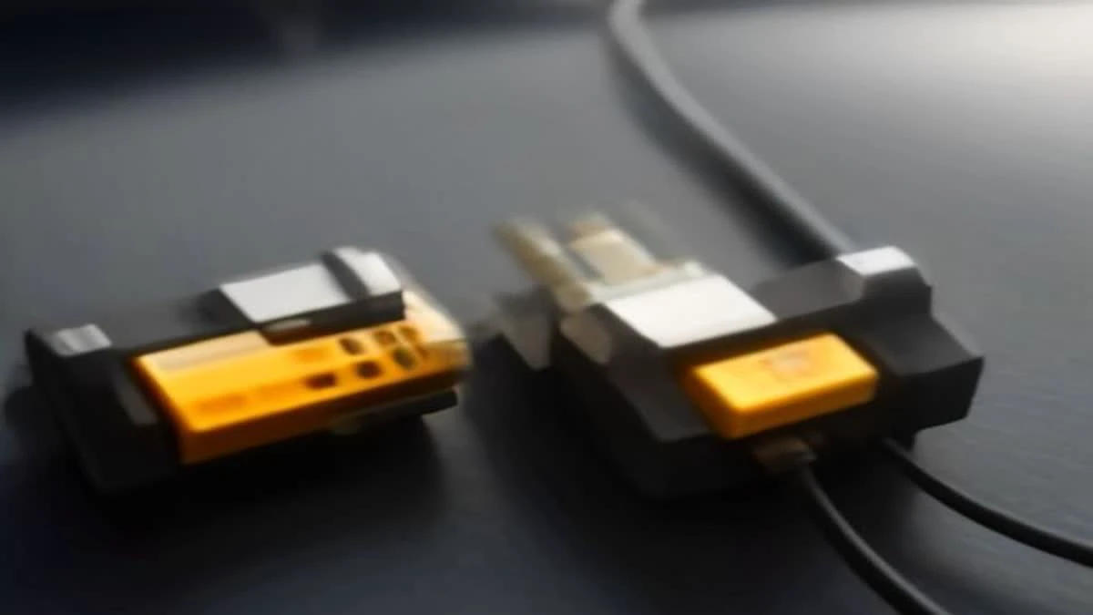 mated pair of MC4 connectors on a solar cable in factory lighting